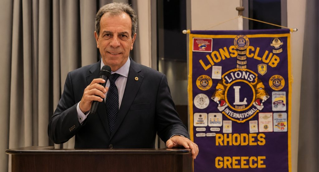 Οι Lions Ρόδου απονέμουν την ανώτατη Λαιονική διάκριση Melvin Jones Fellow (MJF) στον Παναγιώτη Σακελλαρίου